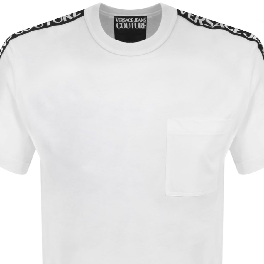 Versace Jeans Couture Logo Tape T Shirt White Mainline Menswear